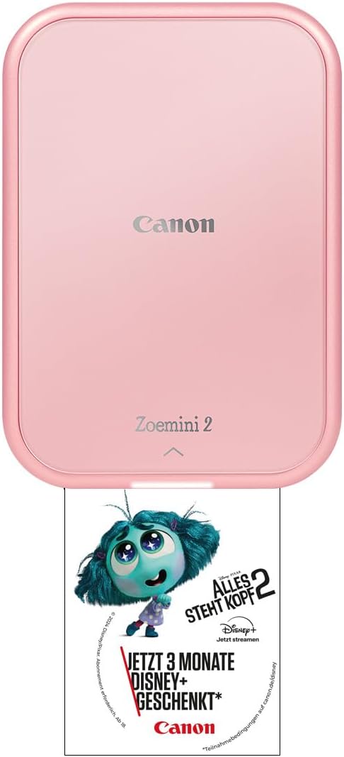 Canon Zoemini 2 Mini Fotodrucker mobil tragbar unterwegs Hosentasche (Fotodruck 5x7,6 cm, kabelllos,