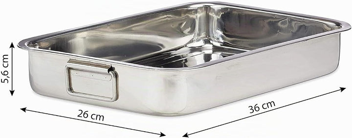 Menax - Auflaufform - Bräter mit Rost - Backblech mit Antihaftbeschichtung - Ofenform - Bratform für