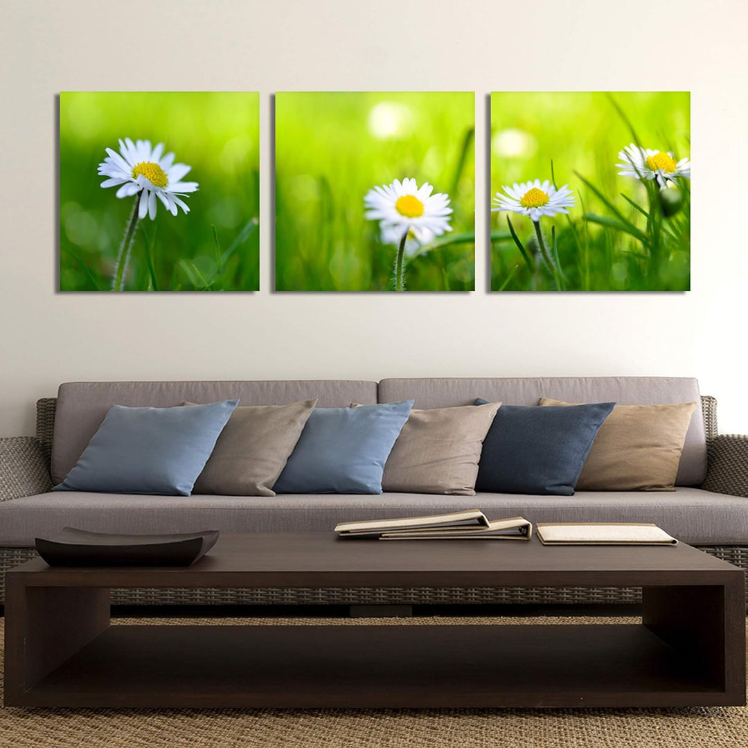 Feeby. Leinwandbild, Bilder, Wand Bild - 3 Teile - Panoramabild, Wandbilder, Kunstdruck 90x30 cm, GÄ
