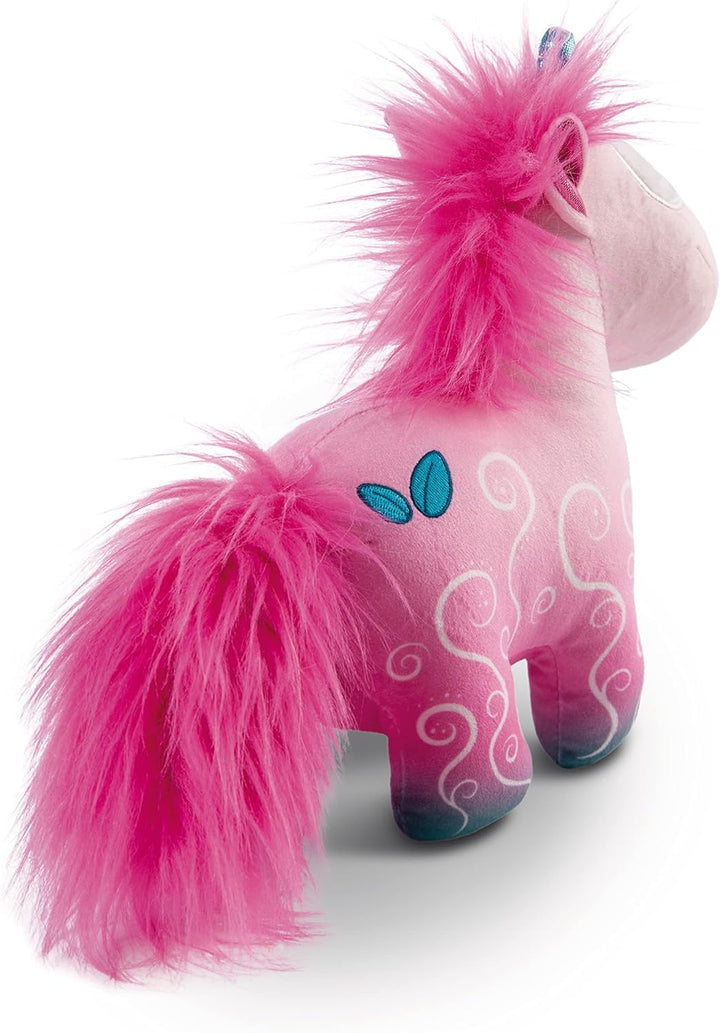 NICI 49107 Kuscheltier Einhorn Midnight Floral 32cm pink stehend-Nachhaltiges Stofftier aus weichem