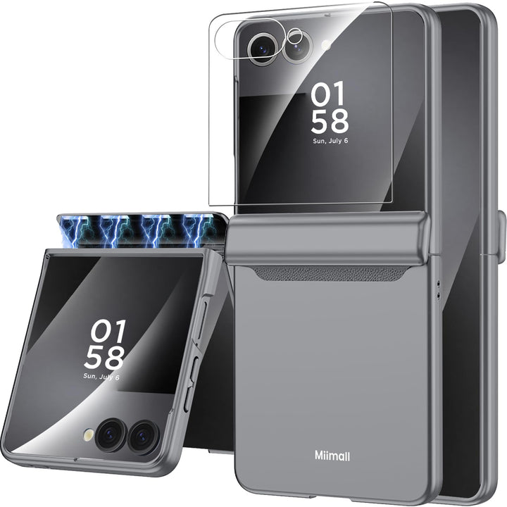 Miimall Kompatibel mit Samsung Galaxy Z Flip 7 Hülle mit Scharnierschutz Magnetischer [Externer Bild