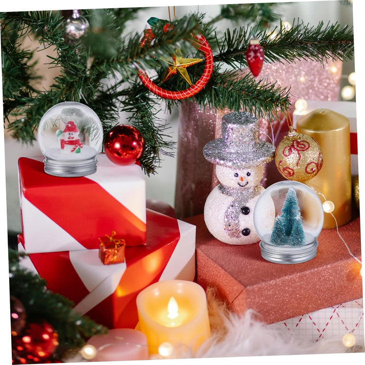 BESTOYARD 10 StüCk Transparente DIY Plastik Schneekugel Flaschen Mit Schraubverschluss FüR SüssIgkei