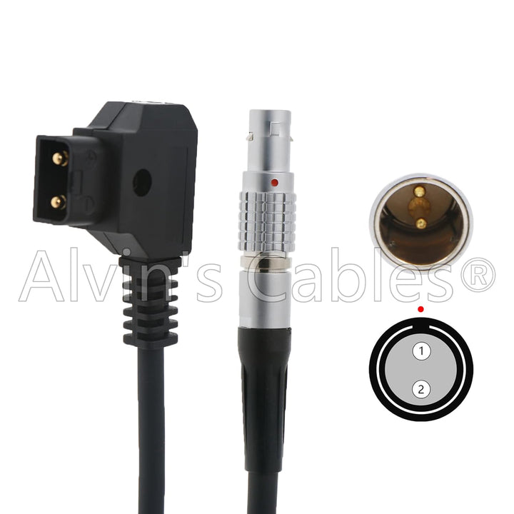 Alvin's Cables 0B 2 Pin Stecker auf Anton Bauer D-TAP Spiral Kabel Stromkabel für Teradek Bond Spira