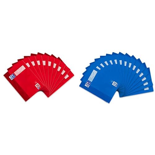 Oxford Schulheft A4, 32 Blatt, Lineatur 26, kariert mit Rand, 10 Stück &amp; Schulheft A4, 16 Blatt, Lin