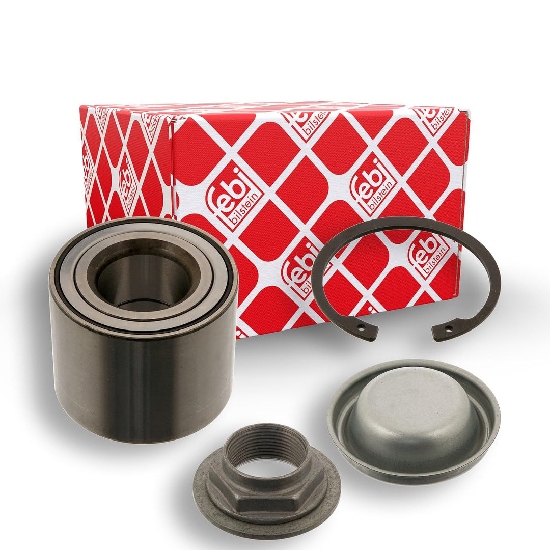 febi bilstein 40014 Radlagersatz mit Achsmutter, Sicherungsring und Staubkappe , 1 Stück