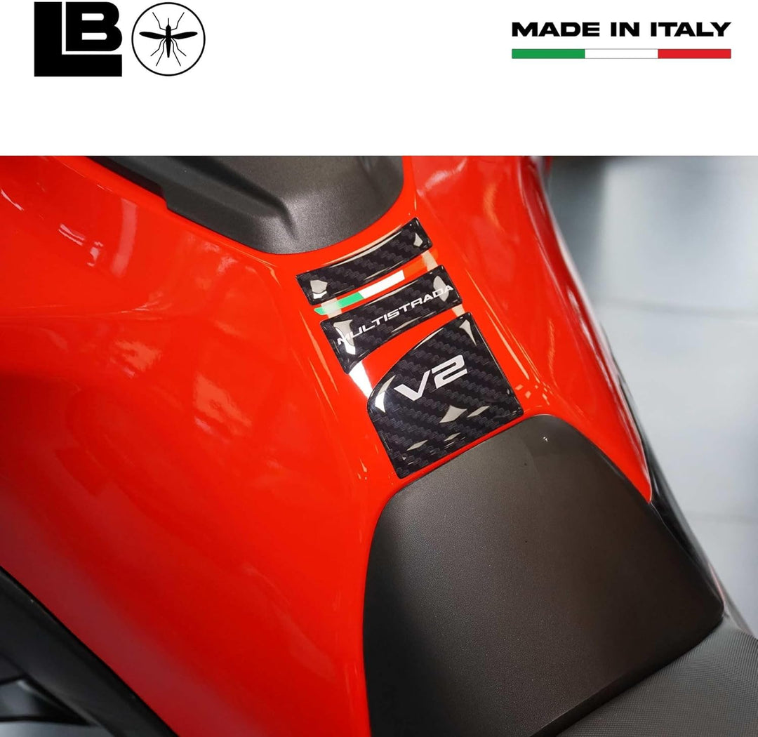 labelbike - 3D Aufkleber Motorrad Tankpad Schutz und Dekoration aus Harz kompatibel mit Ducati Multi