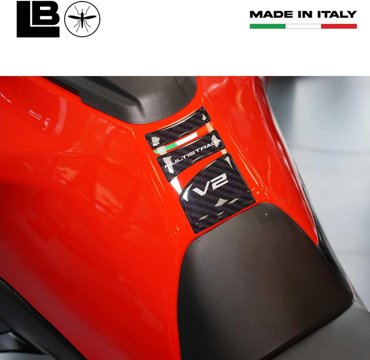 labelbike - 3D Aufkleber Motorrad Tankpad Schutz und Dekoration aus Harz kompatibel mit Ducati Multi