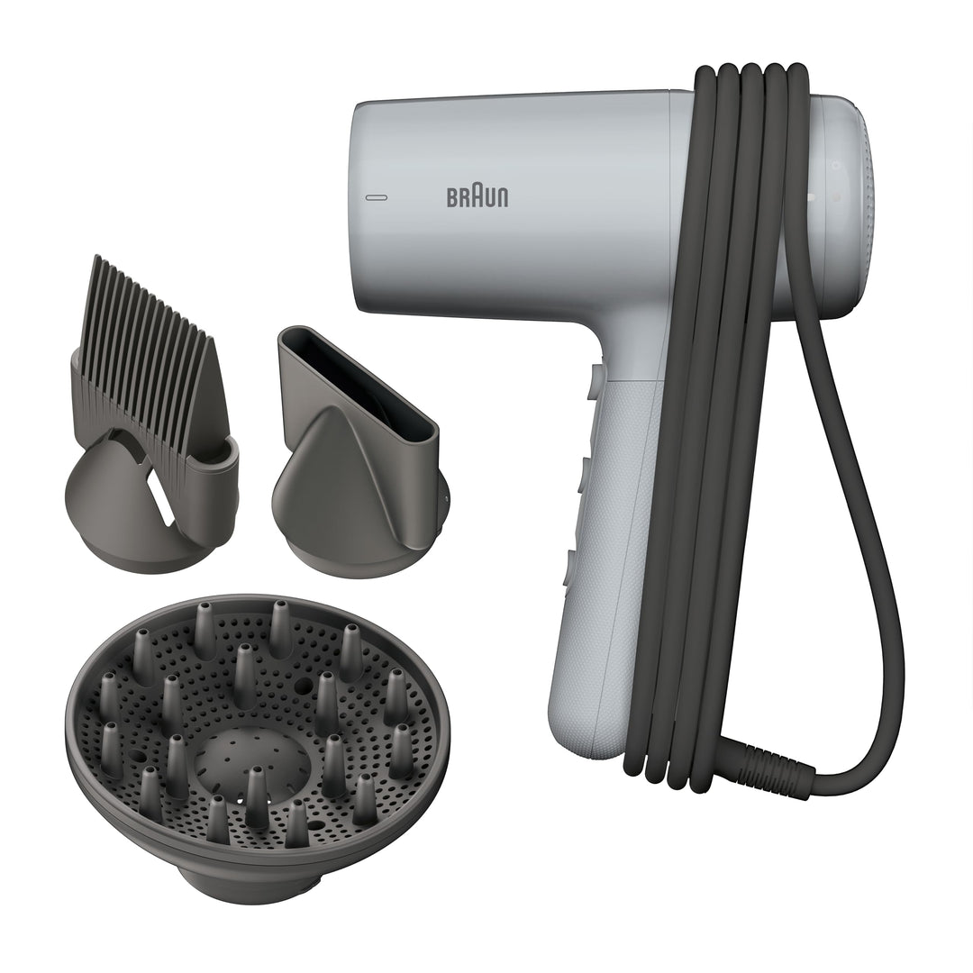 Braun Haartrockner HD2.35 – Leichter Haartrockner mit Diffusor, Glättkamm und Stylingdüse für alle H