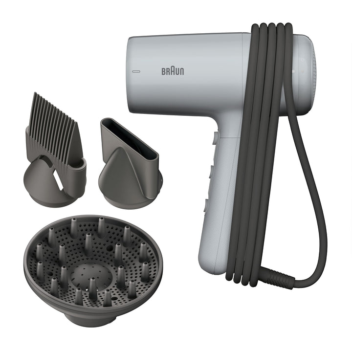 Braun Haartrockner HD2.35 – Leichter Haartrockner mit Diffusor, Glättkamm und Stylingdüse für alle H