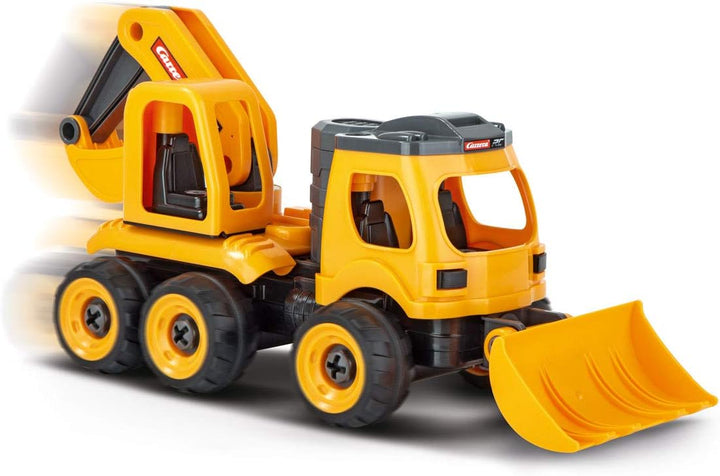 Carrera RC First Bagger - Backhoe Loader mit Controller I Ferngesteuertes Auto ab 3 Jahren für drinn