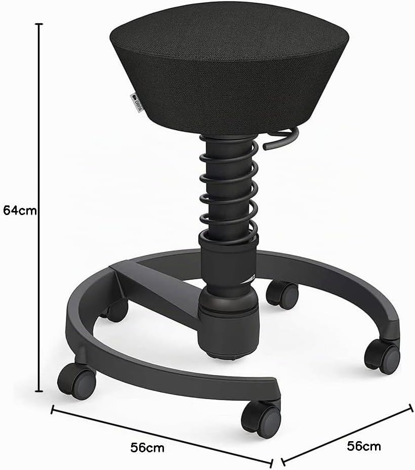 aeris Swopper Air – Ergonomischer Hocker mit extra weicher Polsterung – Bürohocker höhenverstellbar