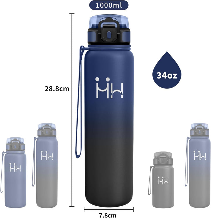 Thermosflasche 1L, Thermosflasche mit Strohhalm, Trinkflasche Kohlensäure Geeignet, Vakuum Edelstahl