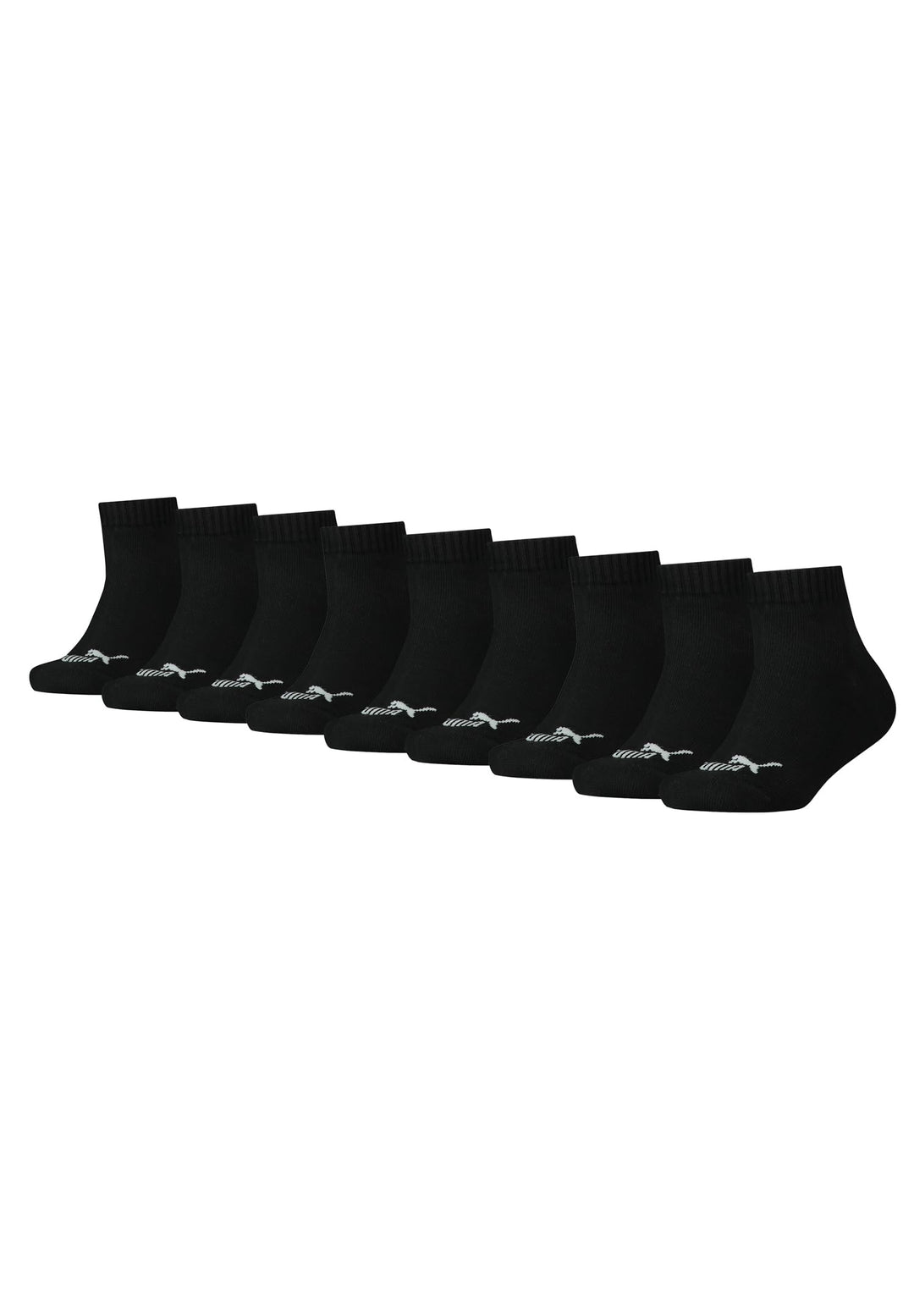PUMA KIDS Quarter Socken Sneaker Gr. 27-38 für Mädchen und Jungen 9 Paar 27-30 200 - black, 27-30 20