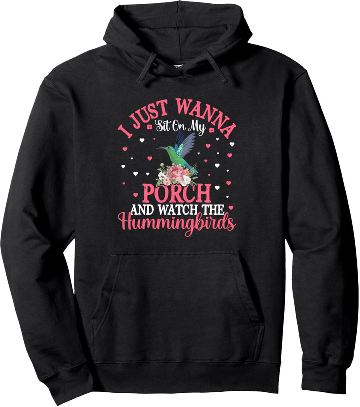 Beobachten Sie die Kolibris Bird Lady Vogelbeobachtung Pullover Hoodie