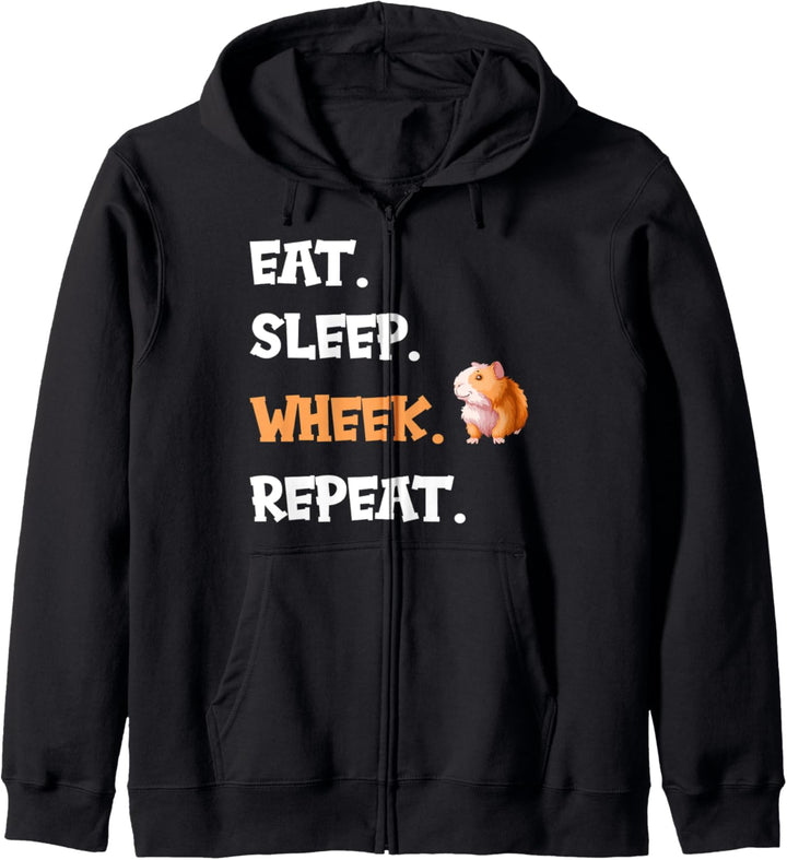 Meerschweinchen Eat sleep wheek repeat Kapuzenjacke