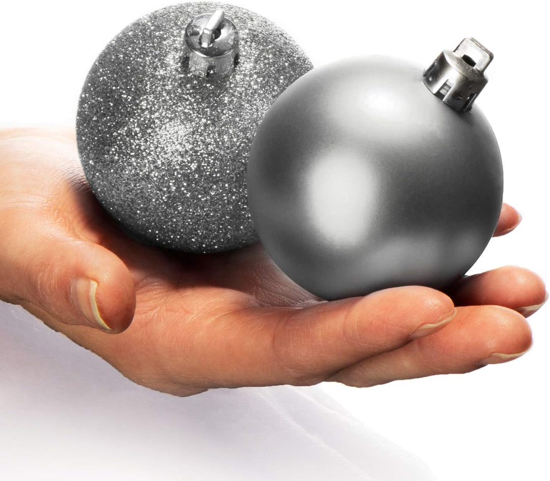 com-four® 40x Weihnachtskugeln, Christbaumkugeln bruchsicher aus Kunststoff für Weihnachten, Baumsch