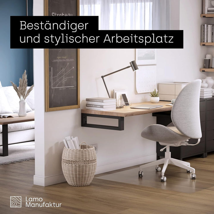 LAMO Manufaktur Waschtischplatte, Holzplatte Waschtisch Baumkante, 150x40 cm (AxB), Dunkel, ohne Mon