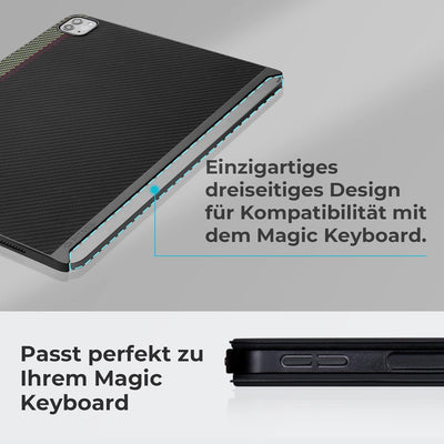 PITAKA Hülle für iPad Pro 11 Zoll 2021 Magnetische Schutzhülle Kompatibel mit Magic Keyboard Ultradü