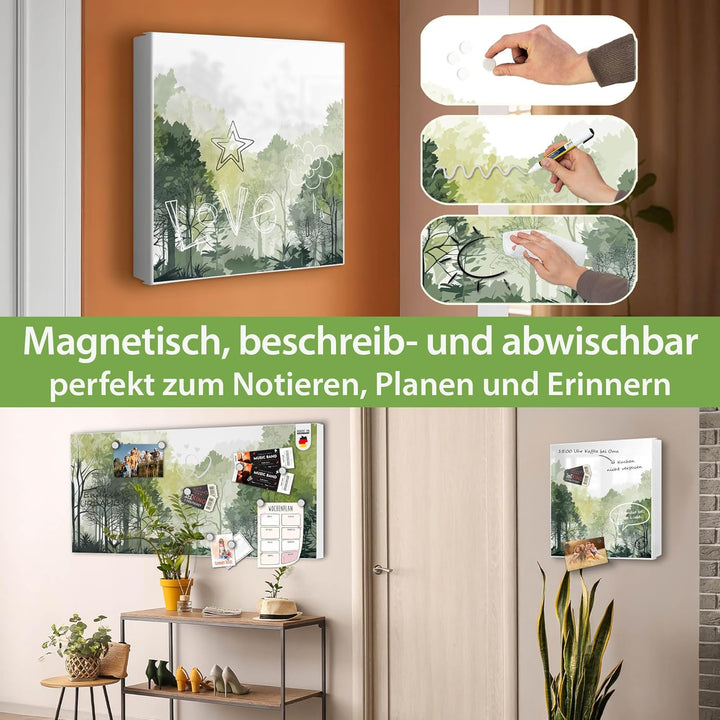 banjado Grosser Schlüsselkasten Metall - Schlüsselbox 30x30cm mit 32 Haken - Schlüsselkasten modern