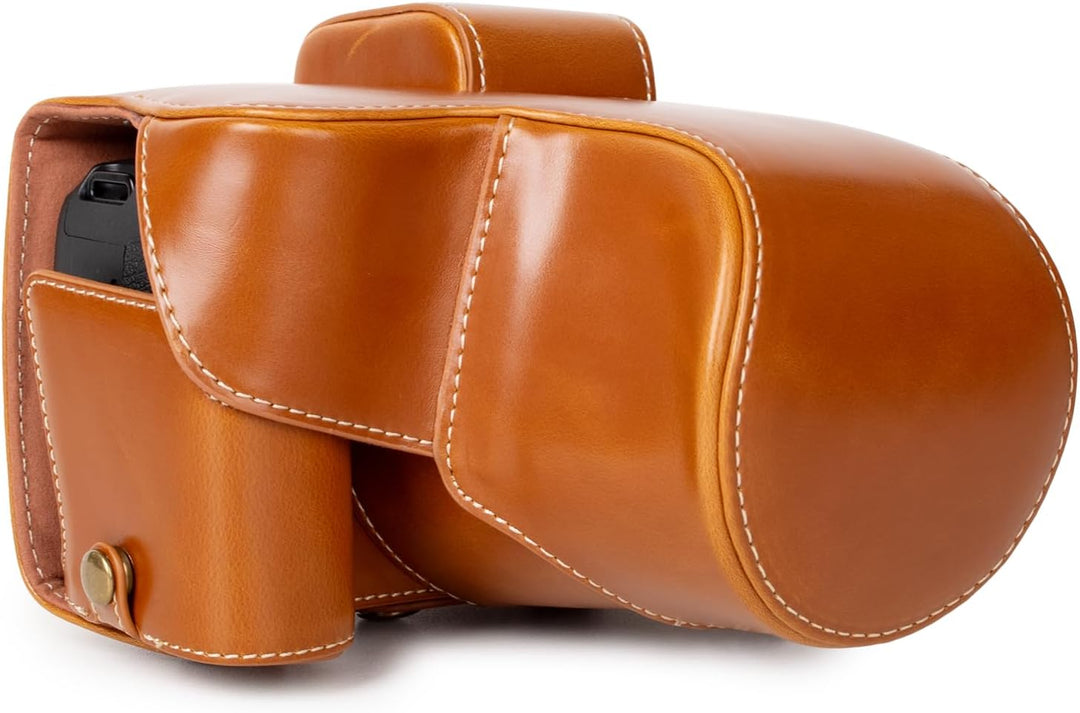Rieibi EOS R8 Hülle, Vintage PU Leder Kameratasche für Canon EOSR8 Digitalkamera Schutzhülle Grip Ca