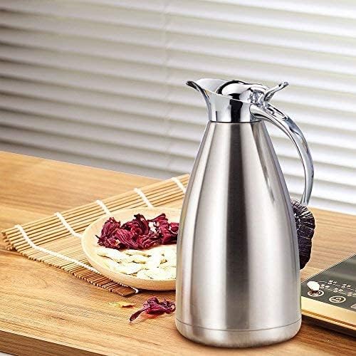 Luvan 2.0 L Kaffeekanne,304 Edelstahl Edelstahl Thermokaraffe,Doppelwand Vakuum Isolierte,Kaffee The