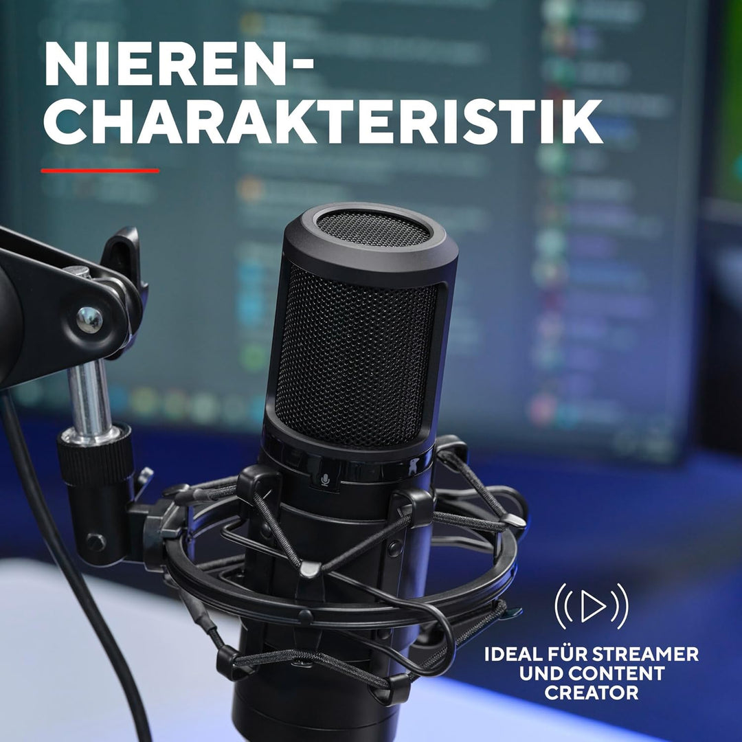 270 Emita II+ Mikrofon mit Arm, Windfilter und Popfilter, USB Mikrofon mit Nierencharakteristik, 192
