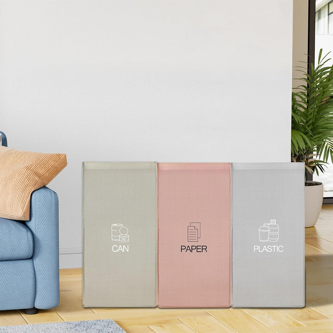 Mülltrennsystem 3fach für Papier Kunststoff und Leergut Abstellraum Ordnungssystem Recycling Mülltre