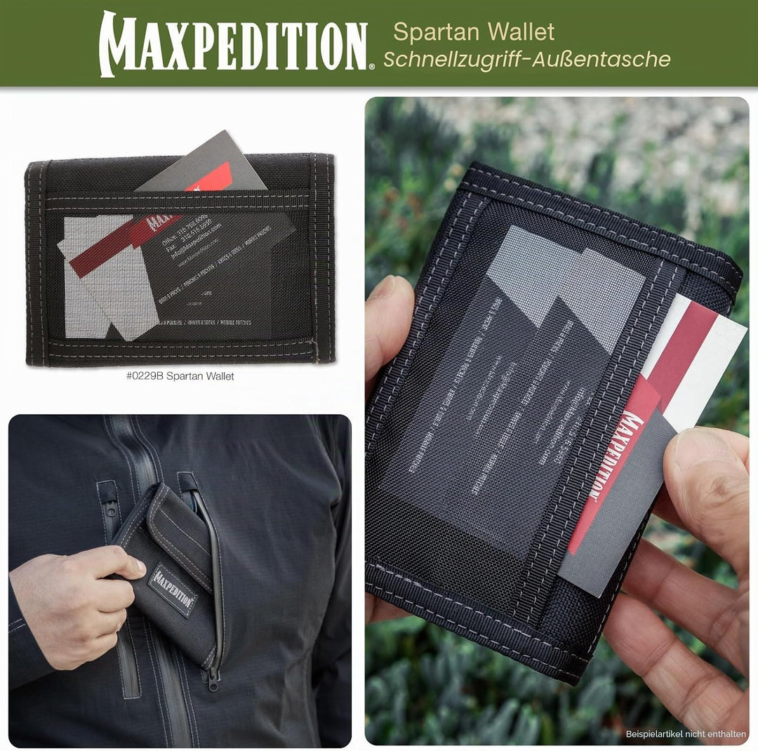 Maxpedition Spartan Wallet Einheitsgrösse Schwarz, Einheitsgrösse Schwarz