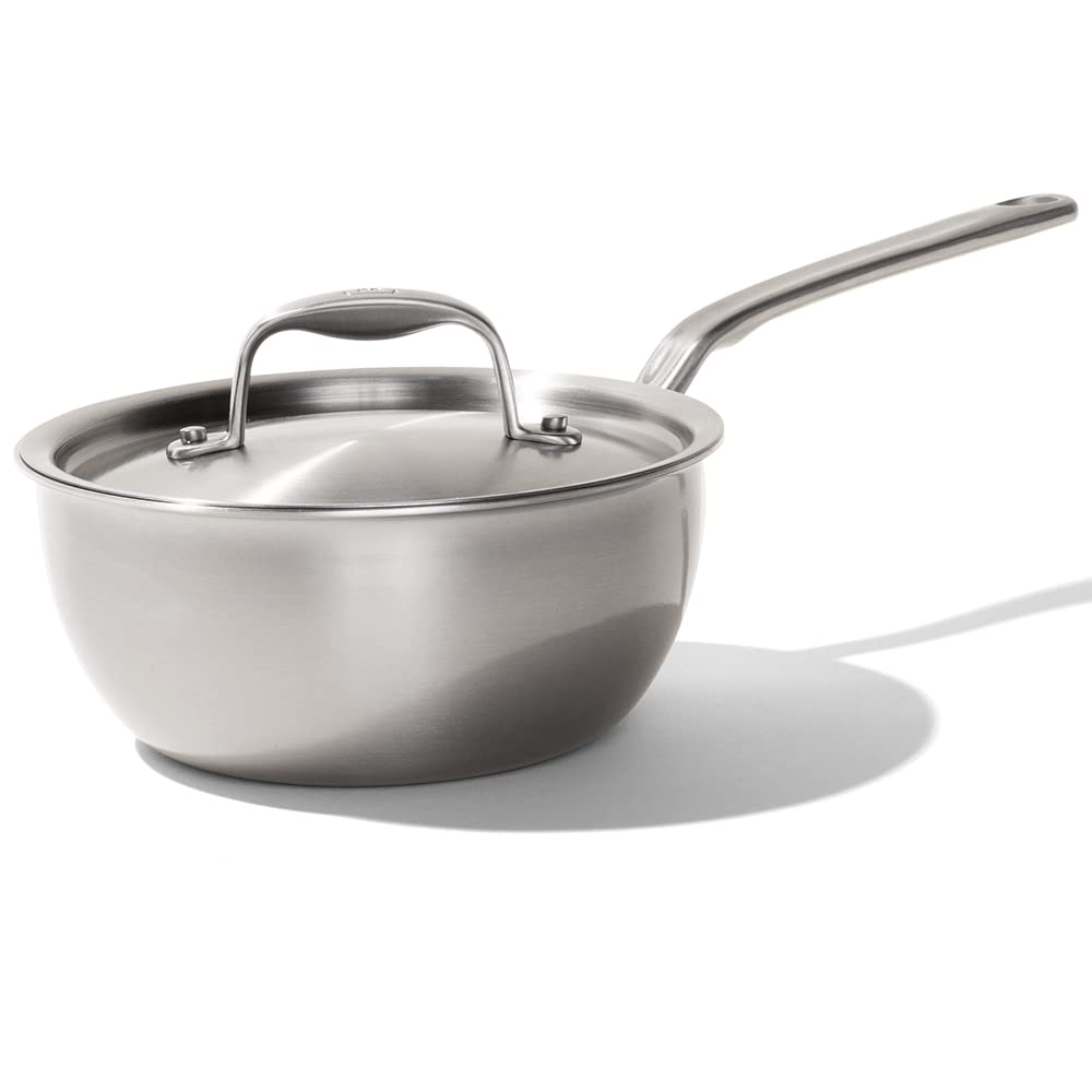 Made In Cookware – Saucier-Pfanne aus Edelstahl, 1,89 l – 5-lagige Edelstahlbeschichtung – Professio
