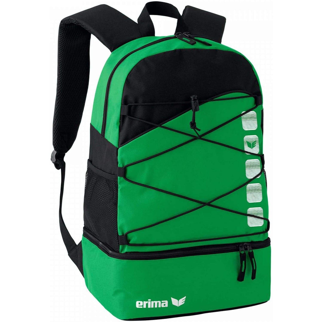 Erima Rucksack Club 5 Multifunktionsrucksack mit Bodenfach Einheitsgrösse Smaragd/Schwarz, Einheitsg