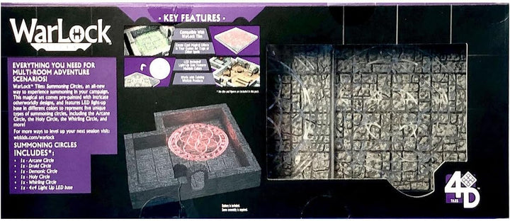 Wizkids Games WZK16507 Zubehör WarLock Tiles: LED-Beschwörungskreise, WarLock Tiles: LED-Beschwörung