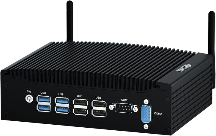 HYSTOU Lüfterloser Industrie Mini PC i5 7300U, Fanless Mini PC 16GB Ram DDR4 512GB SSD 4K Doppel Dis
