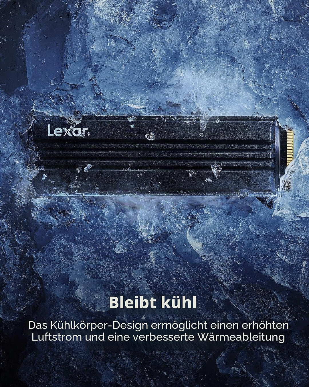 Lexar NM790 2TB Interne SSD mit Kühlkörper, M.2 2280 PCIe Gen4x4 NVMe 1.4 SSD, Bis zu 7400MB/s Lesen