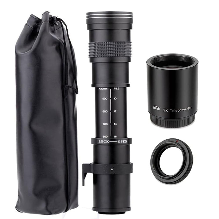 JINTU 420-1600mm f/8.3 HD-Tele Zoom Teleobjektiv für Nikon Digitale SLR Kameras D5600 D5500 D5200 D5