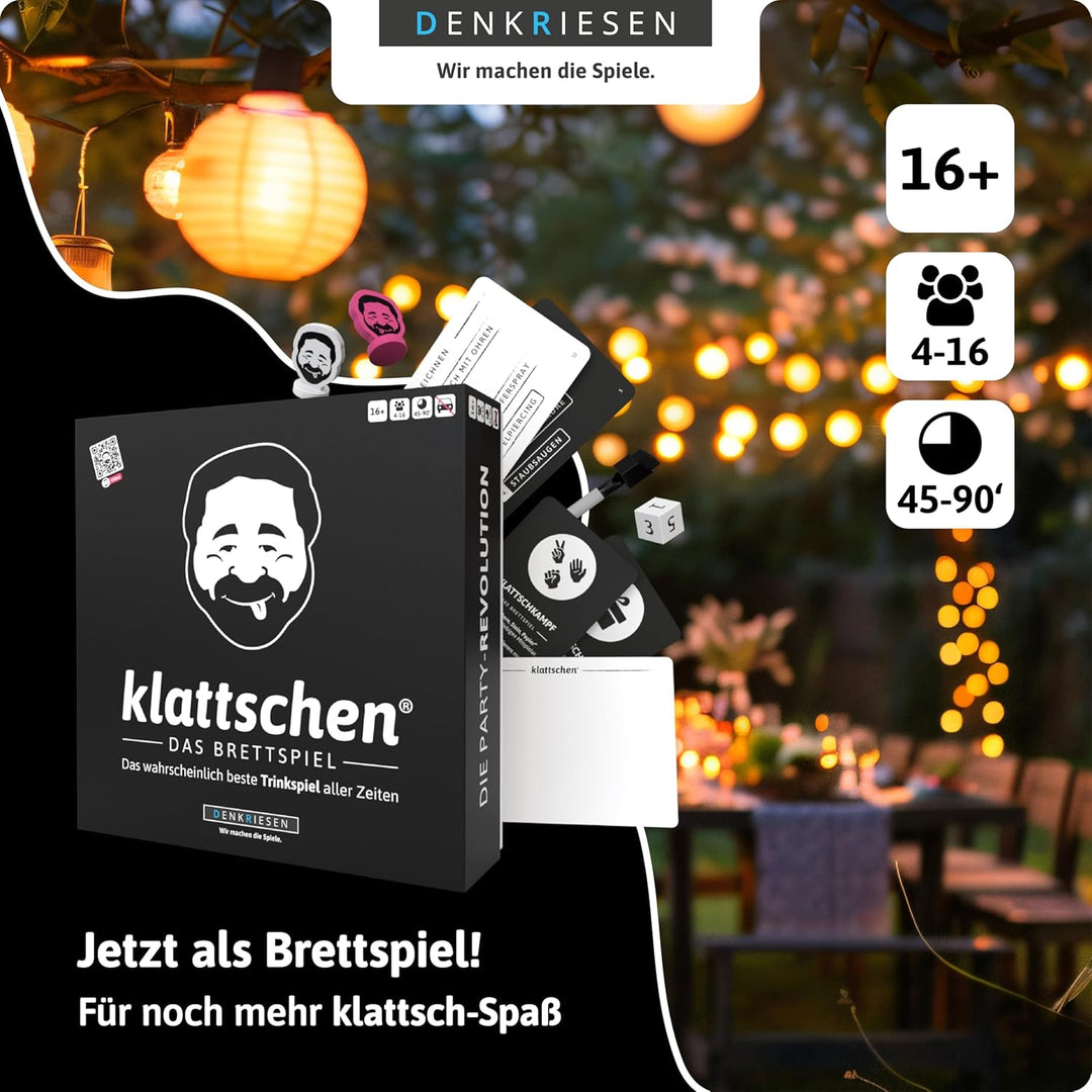 DENKRIESEN - klattschen® - Trinkspiel - DAS BRETTSPIEL - Das wahrscheinlich Beste Trinkspiel Aller Z