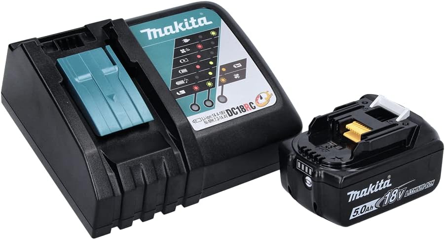 Makita DBO 180 RT1J Akku Exzenterschleifer 18 V 125 mm + 1x Akku 5,0 Ah + Ladegerät + Makpac