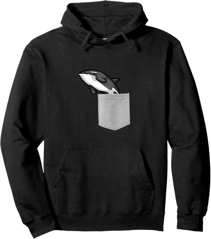 Animal in Your Pocket Orca Killer Whale Pullover Hoodie