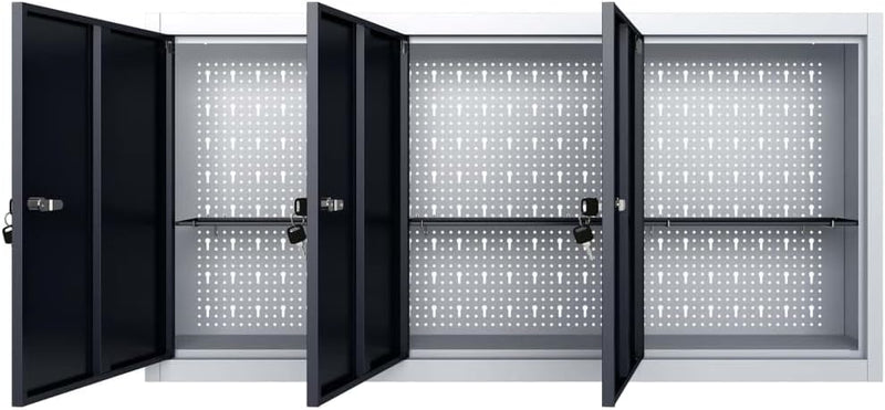 vidaXL Wand Werkzeugschrank Industriedesign Metall Werkstattschrank Hängeschrank Metallschrank Schra