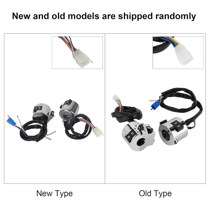 Dioche Motorrad Lenkerschalter, 1 Paar 25 mm Motorrad Lenker, Kontrollknopf für Scheinwerfer Blinker