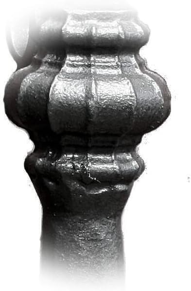 UHRIG Schmiedeeisen Schiebetürgriff 44 cm antik Anthrazit Grau, Türgriff für Haustür, Scheunentor us