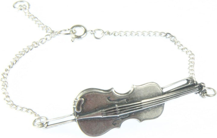 Miniblings Geige Violine Viola Bratsche Geiger Musik Armband silb. - Modeschmuck handmade - Damen Mä