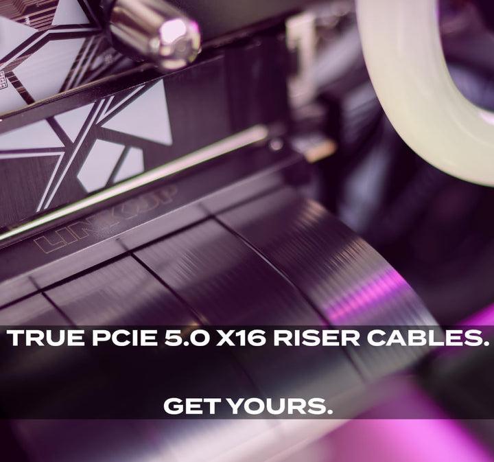LINKUP - AVA5 PCIE 5.0 Riser-Kabel | RTX5090 RX9070 GPU Bereit | x16 128GB/s Geschwindigkeit | NZXT