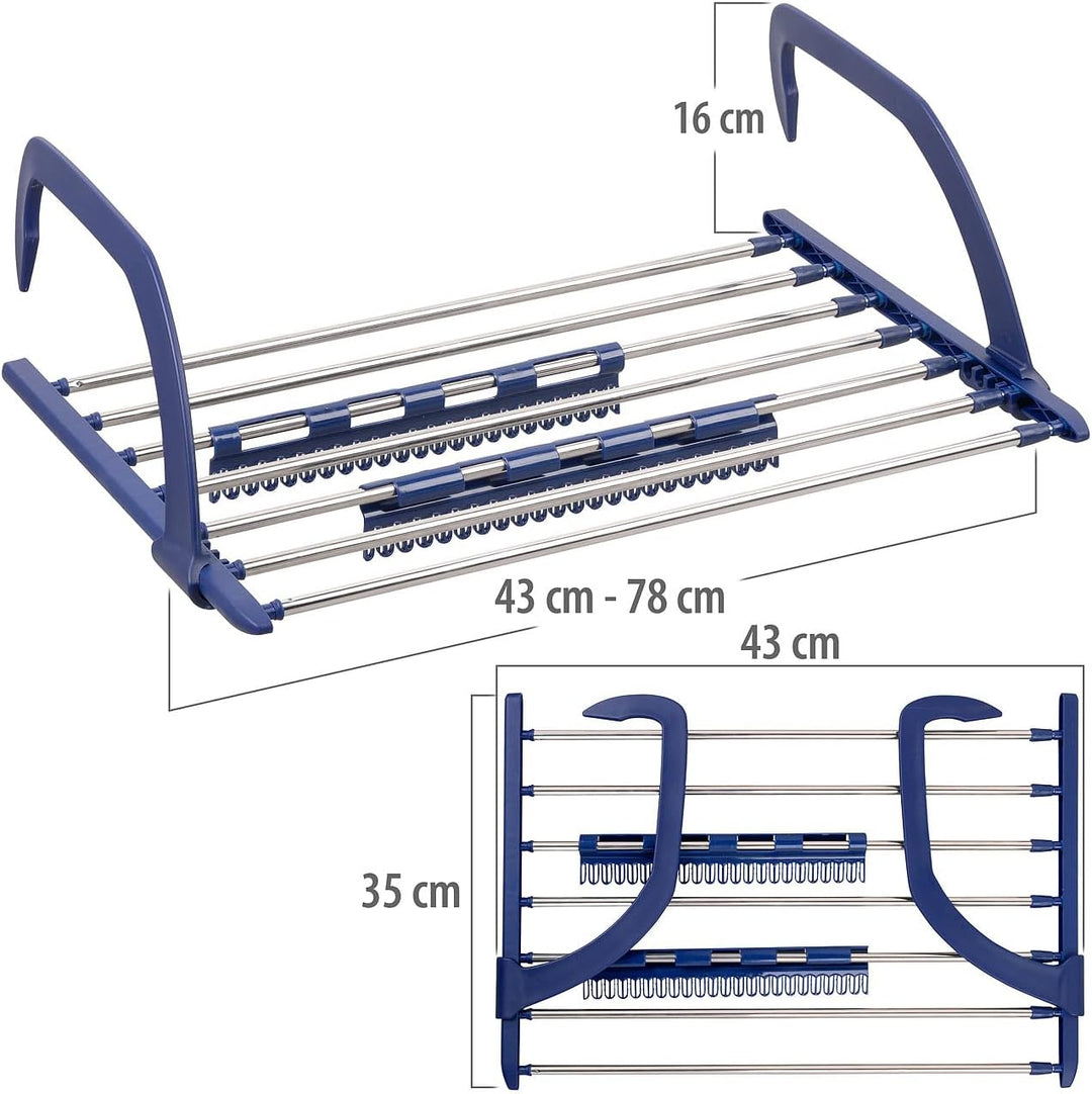 PEARL Handtuchhalter: Premium-Teleskop-Wäschetrockner f. Heizkörper & Balkon, 4 m ausziehbar (Balkon