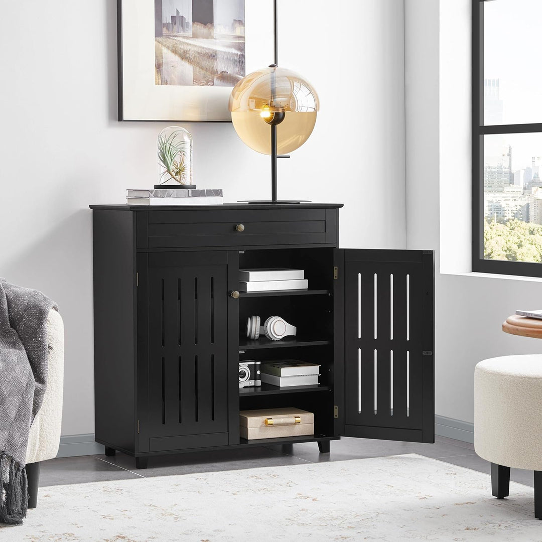 Yaheetech Schuhschrank mit Schublade & Verstellbaren Einlegeböden & Lamellentür Schuhregal Schuhaufb