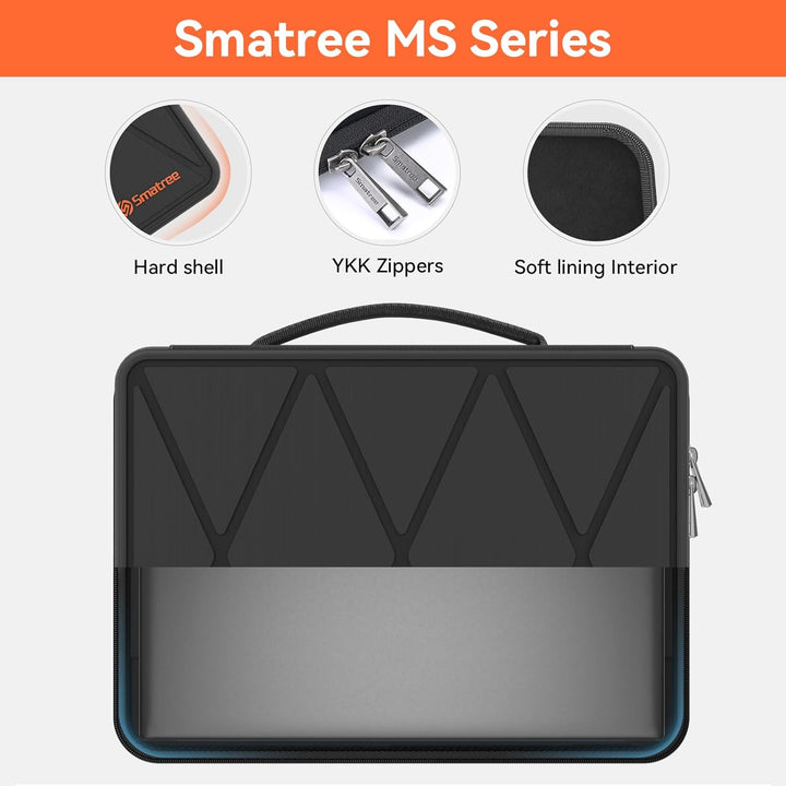 Smatree MS52T Laptop Hartschalenhülle aus Eva mit Laptopständer, für 13,5 Zoll Microsoft Surface 6/5