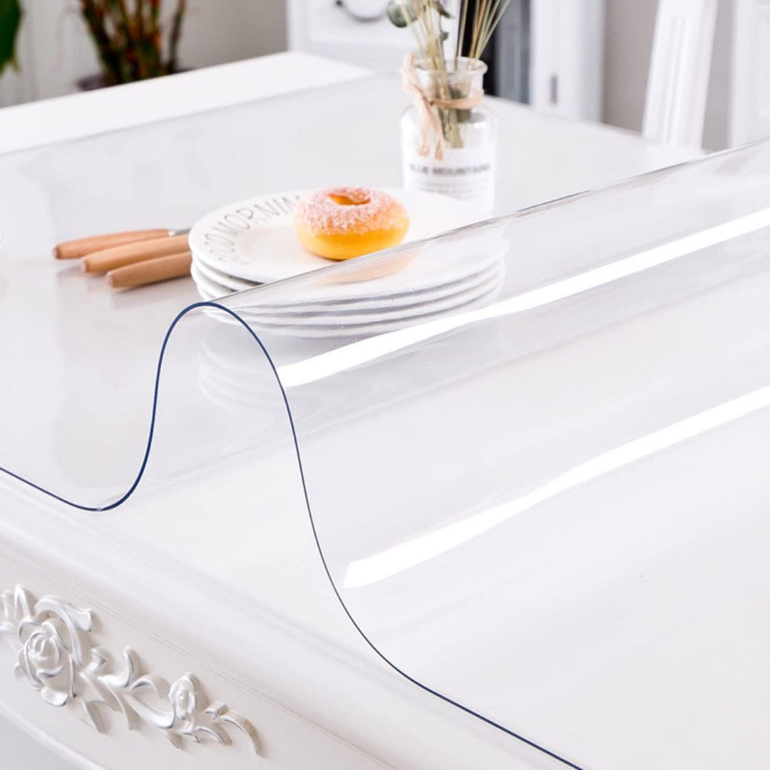 FANIVIN Haushalt PVC Transparent Tischdecke Tischmatte Schreibtisch Tischfolie Schutzfolie Quadrat D