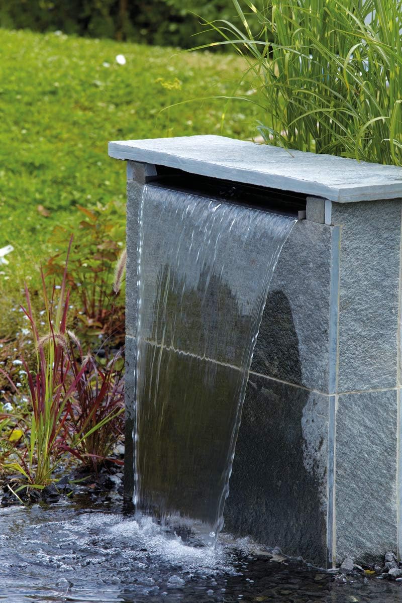OASE 50585 Waterfall 60 - Edelstahl-Wasserfall 60 cm breit für Wasservorhänge an Mauer und Wand für