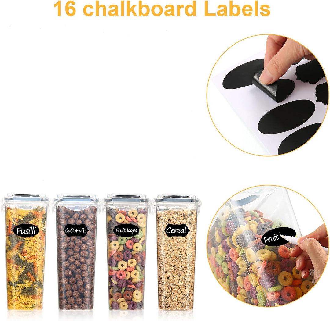YASHE 4 Stücke Vorratsdosen Set 3.7L, Vorratsdosen mit Deckel Luftdicht, Kunststoff BPA freie Küche