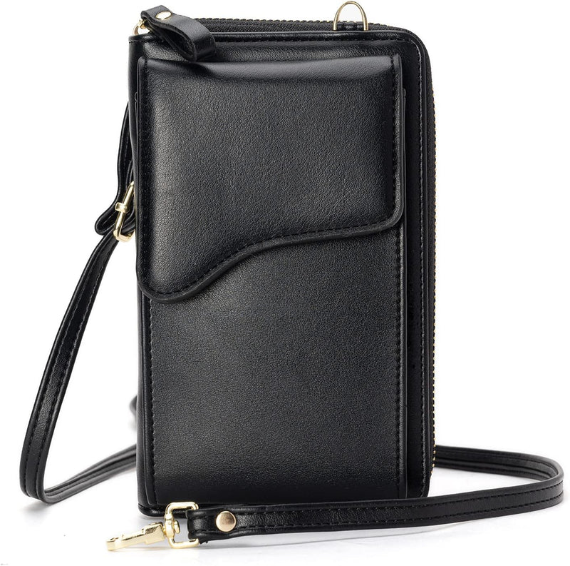 FANDARE Crossbody Tasche Damen Handy Umhängetasche Handytasche zum Umhängen Schultertasche PU Leder