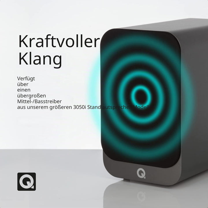 Q Acoustics 3030i Kompaktlautsprecher Paar Graphite-Grey Grau, Grau